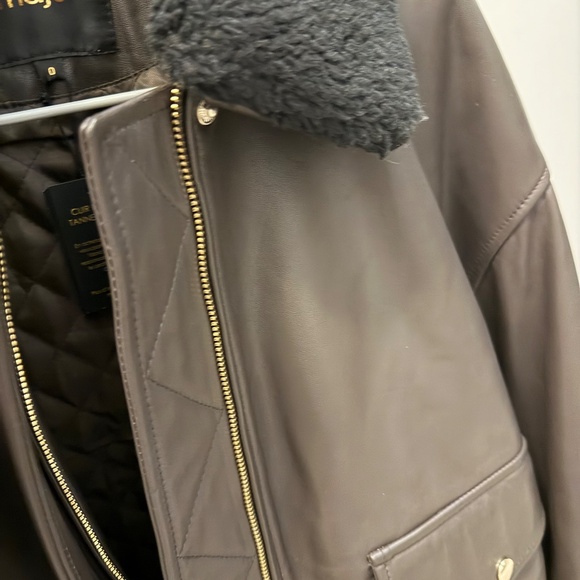 Maje Blastiya Leather Jacket - Picture 2 of 4